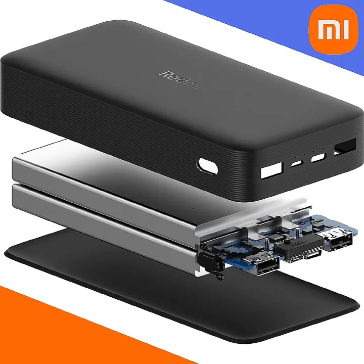 CLEARANCE OFFER!! MI 20000mAh XIAOMI Redmi Powerbank -74Wh,18W,3.6A, Rapid Charging,Dual USB Outputs(2 Devices at Once),Micro-USB & Type-C Input,Portable Travel Charger for iOS & Android -Power Banks