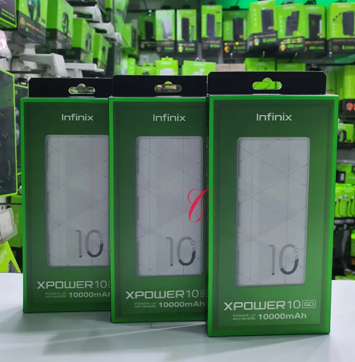 FLASH SALE DEALS!! Infinix XPower 10 Go 10000mAh Power Bank -12W, Quick Charge, Can charge 3 Devices Simultaneously, Portable, USB-A/Type-C Input, Micro-USB Output - Power Banks