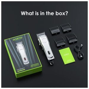 Tech Week Sales!!!Oraimo Smart Clipper Pro OPC-CL30; Adjustable Blades, Super Powerful Motor, 240-minute Runtime, LED Screen Display, 8 Guided Combs, Durable Metal Casing - Clippers/Shavers