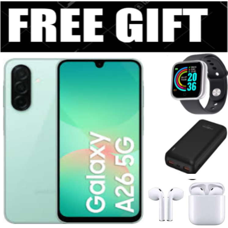 NEW ARRIVALS!!! Galaxy A26 5G, 6.7'' 8GB RAM + 256GB ROM, 50MP, Dual Sim - Android 15, up to 6 major Android upgrades, 120HZ, 5200mAh+FREE GIFTS