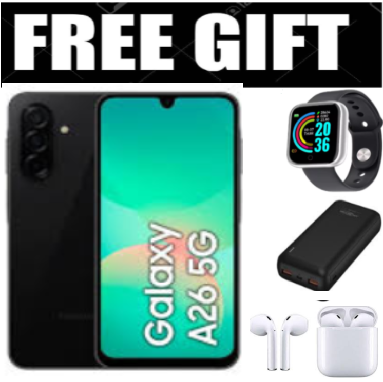 NEW ARRIVALS!!! Galaxy A26 5G, 6.7'' 8GB RAM + 256GB ROM, 50MP, Dual Sim - Android 15, up to 6 major Android upgrades, 120HZ, 5200mAh+FREE GIFTS