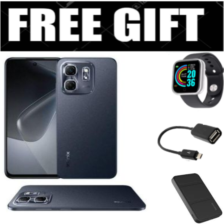 FLASH SALE DEALS!!! INFINIX HOT 50i 6GB RAM+128GB ROM Storage 6.7" display,120Hz refresh rate,4G Dual Sim 18W Fast charge+5000mAh Battery, 48MP camera, Android 14 Smartphone+FREE Smartwatch+Powerbank