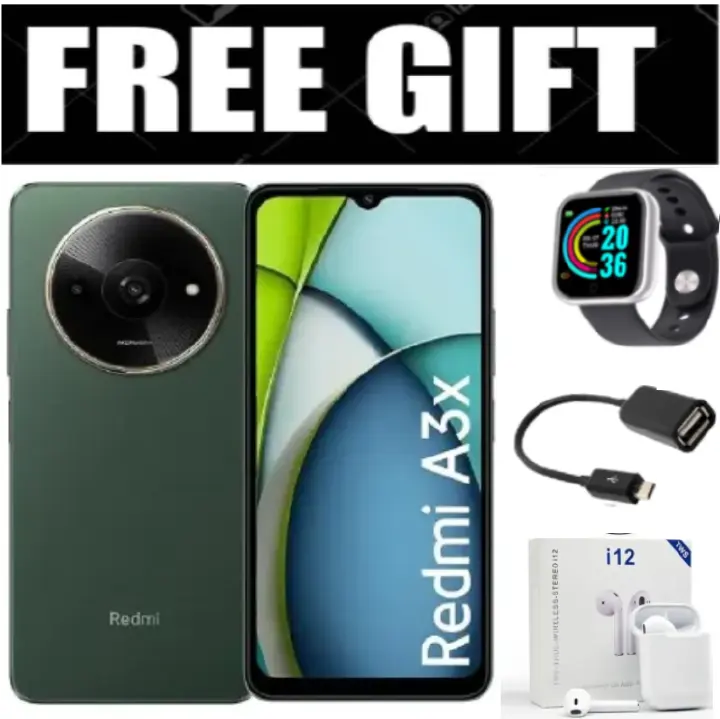 [BRAND NEW] XIAOMI Redmi A3X 6.71" 64GB+3GB RAM 4G Network 5000mAh Battery 8MP AI Camera 10W Fast Charging Fingerprint Sensor Android 14 Smart Phones+FREE GIFTS