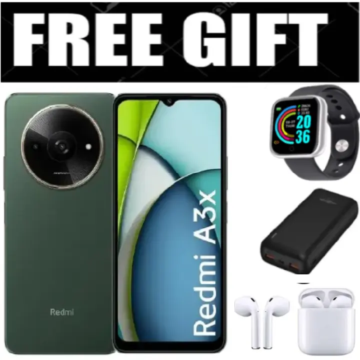 DISCOUNTED OFFER!!! XIAOMI Redmi A3X 6.71" 64GB+3GB RAM 4G Network 5000mAh Battery 8MP AI Camera 10W Fast Charging Fingerprint Sensor Android 14 Smart Phones+FREE GIFTS