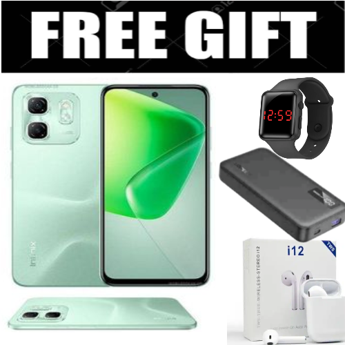 FLASH SALE DEALS!!! INFINIX HOT 50i 6GB RAM+128GB ROM Storage 6.7" display,120Hz refresh rate,4G Dual Sim 18W Fast charge+5000mAh Battery, 48MP, Android 14 Smartphone+FREE Smartwatch+Powerbank+LED