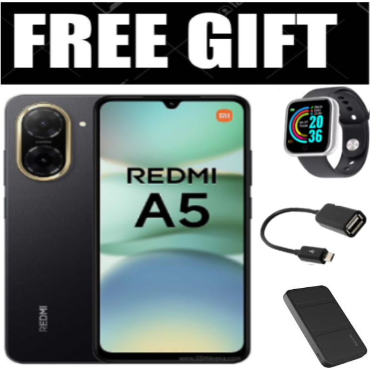 XIAOMI Redmi A5, 6.88" Display 4GB RAM + 128GB 5200mAh (Dual SIM) smartphones+FREE GIFTS