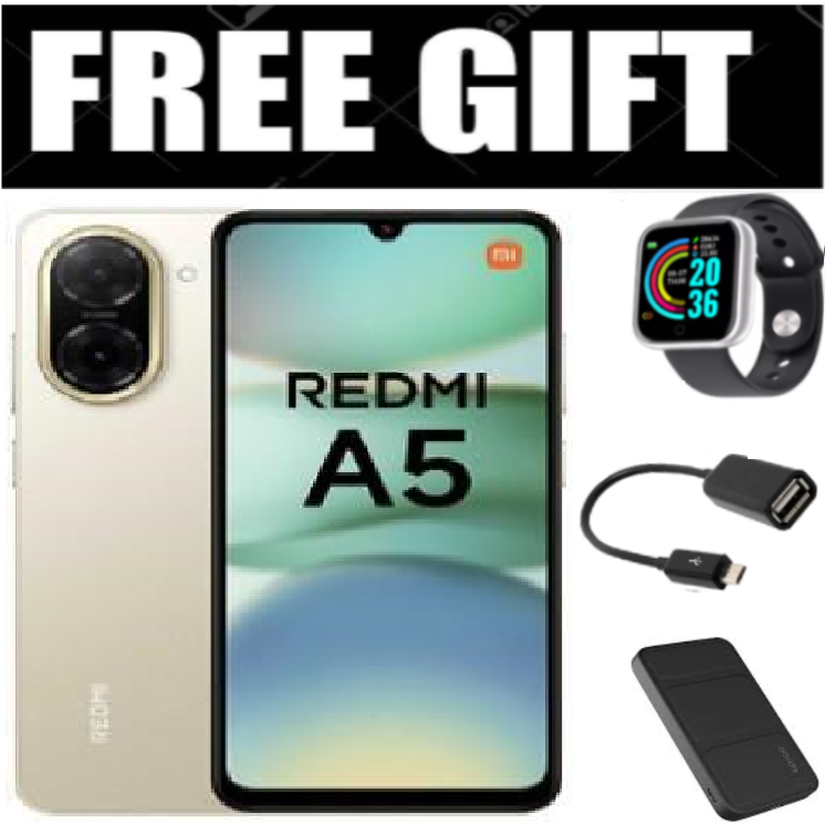 XIAOMI Redmi A5, 6.88" Display 4GB RAM + 128GB 5200mAh (Dual SIM) smartphones+FREE GIFTS