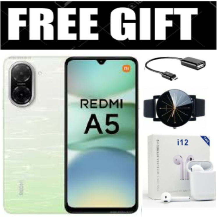 FLASHSALE DEALS!! XIAOMI Redmi A5 Display 6.88" - 4GB + 128GB, Dual SIM ,32MP main camera, 8MP front camera , 5200mAh battery , Side fingerprint sensor , USB Type-C Phones SmartPhone+FREE GIFTS