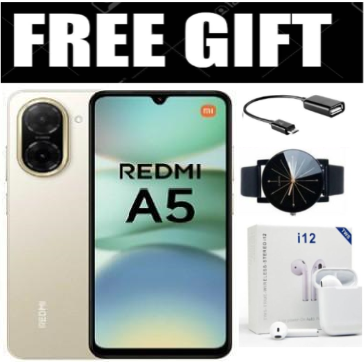 FLASHSALE DEALS!! XIAOMI Redmi A5 Display 6.88" - 4GB + 128GB, Dual SIM ,32MP main camera, 8MP front camera , 5200mAh battery , Side fingerprint sensor , USB Type-C Phones SmartPhone+FREE GIFTS