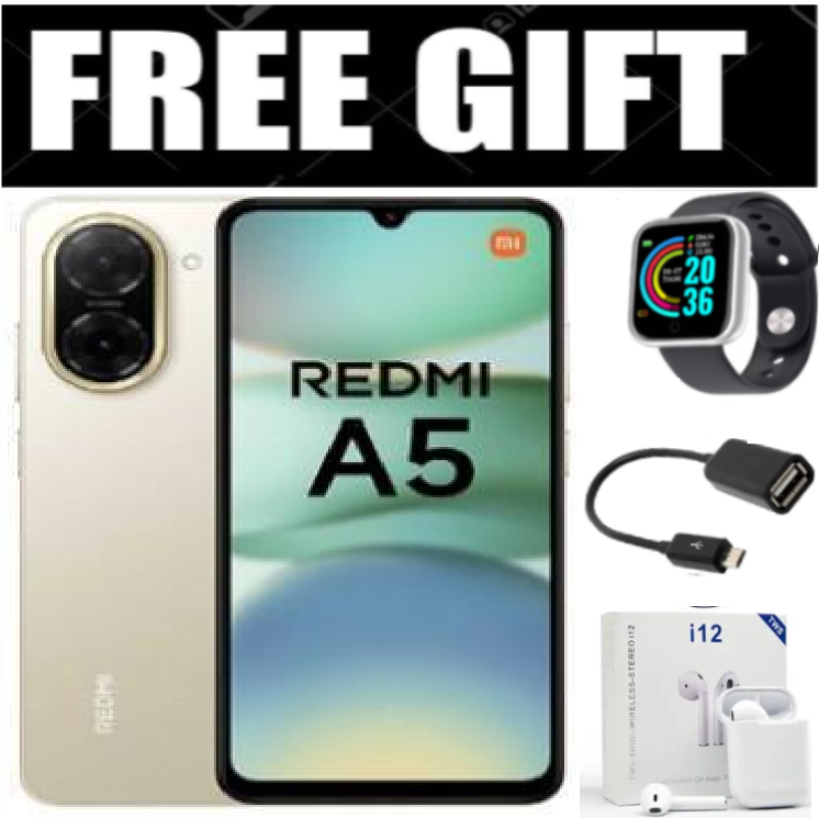 FLASHSALE DEALS!! XIAOMI Redmi A5 Display 6.88" - 4GB + 128GB, Dual SIM ,32MP main camera, 8MP front camera , 5200mAh battery , Side fingerprint sensor , USB Type-C Phones SmartPhone+FREE GIFTS