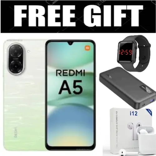 XIAOMI Redmi A5, 6.88" Display 4GB RAM + 128GB 5200mAh (Dual SIM) smartphones+FREE GIFTS