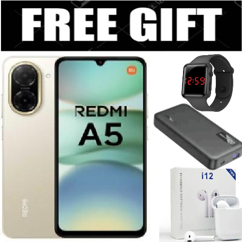 XIAOMI Redmi A5, 6.88" Display 4GB RAM + 128GB 5200mAh (Dual SIM) smartphones+FREE GIFTS