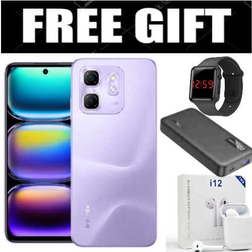 FLASH SALE DEALS!!! INFINIX HOT 50i 6GB RAM+128GB ROM Storage 6.7" display,120Hz refresh rate,4G Dual Sim 18W Fast charge+5000mAh Battery, 48MP camera, Android 14 Smartphone + FREEBIES