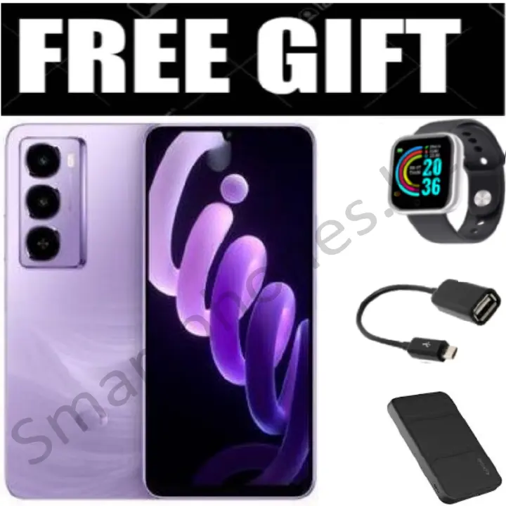 NEW ARRIVALS!! Itel CITY 100 , 6.75" Inch Display, IP64, (6+12)GB RAM + 128 GB ROM, 5200mAh, Side Mounted Fingerprint - Purple +FREE Smart Watch, OTG, Power Bank