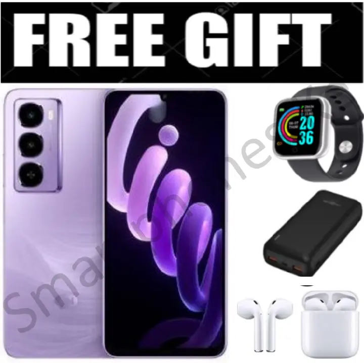 NEW ARRIVALS!! Itel CITY 100 , 6.75" Inch Display, IP64, (6+12)GB RAM + 128 GB ROM, 5200mAh, Side Mounted Fingerprint - Purple +FREE Smart Watch, Power Bank, i12