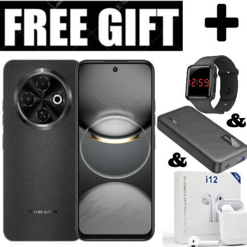 FLASH SALE DEALS!!!  TECNO SPARK 30C 128GB +8(4+4)GB 120Hz 6.6" Dynamic Port 50MP Dual Ultra Slim 5000mAh 18W Type-C Dual SIM 4G Smart Phones Side Fingerprint phone+FREE POWERBANK+EARPODS+L.E.D WATCH