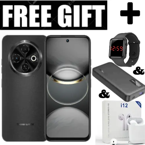 FLASH SALE DEALS!!!  TECNO SPARK 30C 128GB +8(4+4)GB 120Hz 6.6" Dynamic Port 50MP Dual Ultra Slim 5000mAh 18W Type-C Dual SIM 4G Smart Phones Side Fingerprint phone+FREE POWERBANK+EARPODS+L.E.D WATCH