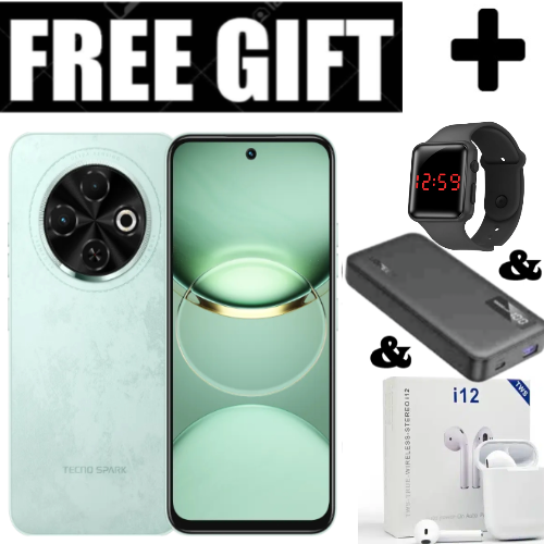 FLASH SALE DEALS!!!  TECNO SPARK 30C 128GB +8(4+4)GB 120Hz 6.6" Dynamic Port 50MP Dual Ultra Slim 5000mAh 18W Type-C Dual SIM 4G Smart Phones Side Fingerprint phone+FREE POWERBANK+EARPODS+L.E.D WATCH