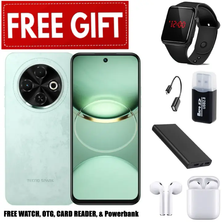 FLASH SALE DEALS!!! TECNO SPARK 30C 128GB +8(4+4)GB 120Hz 6.6" Dynamic Port 50MP Dual Ultra Slim 5000mAh 18W Type-C Dual SIM 4G Smart Phones Side Fingerprint phone+FREEBIES