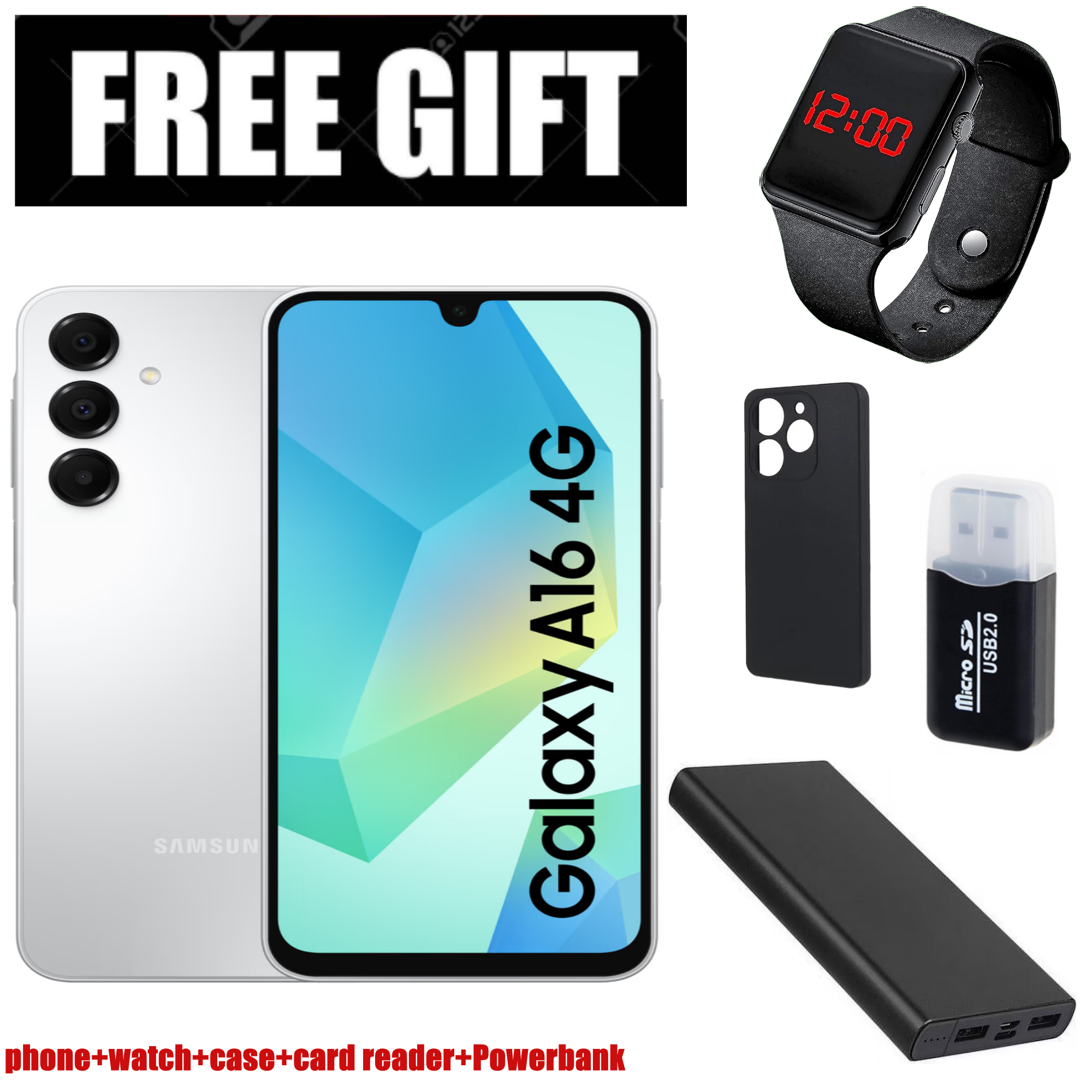LIMITED TIME DEALS!!! BRAND NEW Galaxy A16, 6GB+ 128GB ROM 6.7" HD, Android 14, 4G, Bluetooth, 50MP-Camera, Battery-5000mah,(Dual Sim)-Smartphone+FREE GIFTS