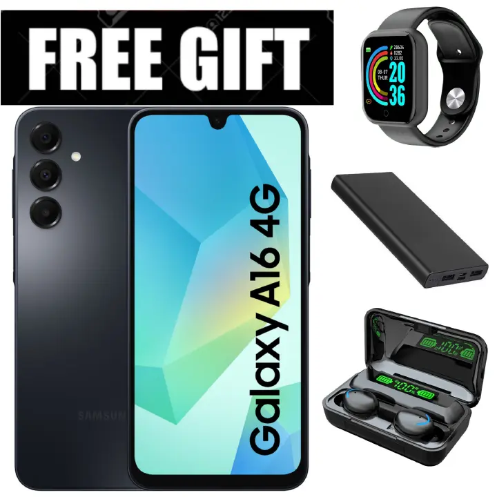 LIMITED TIME DEALS!!! BRAND NEW Galaxy A16, 6GB+ 128GB ROM 6.7" HD, Android 14, 4G, Bluetooth, 50MP-Camera, Battery-5000mah,(Dual Sim)-Smartphone+FREE GIFTS