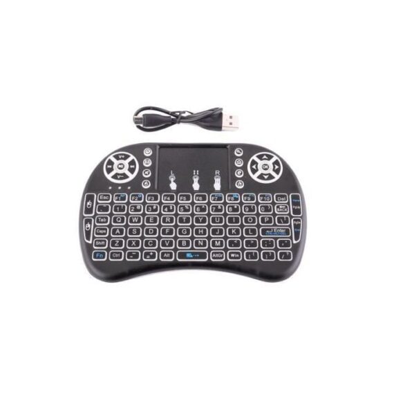 FLASH SALE DEALS!! Mini Keyboard Remote -Wireless, Ergonomic, Customizable Keys, RGB Backlit with Mouse Touchpad for Windows, macOS, Android, and iOS - Keyboards