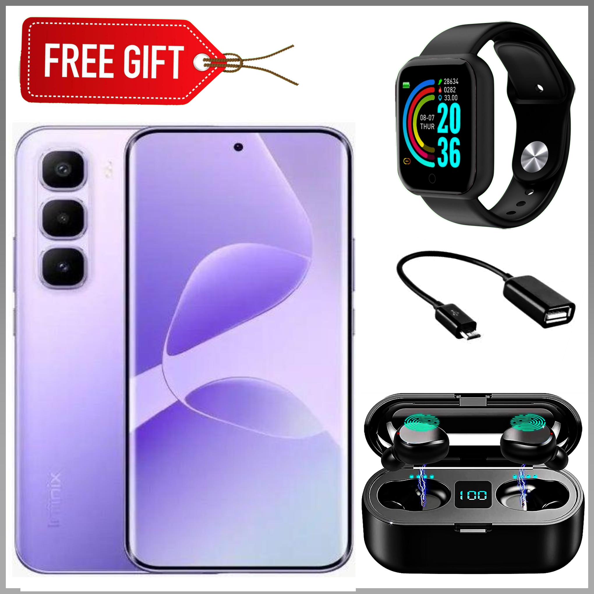 [NEW ARRIVALS] Infinix HOT 60 PRO PLUS 6.78" AMOLED Curved Screen, Upto 16(8+8)GB RAM+256GB ROM, 5160 mAh Battery, 50MP&13MPCamera, Optical Fingerprint -Smartphones+FREEBIES