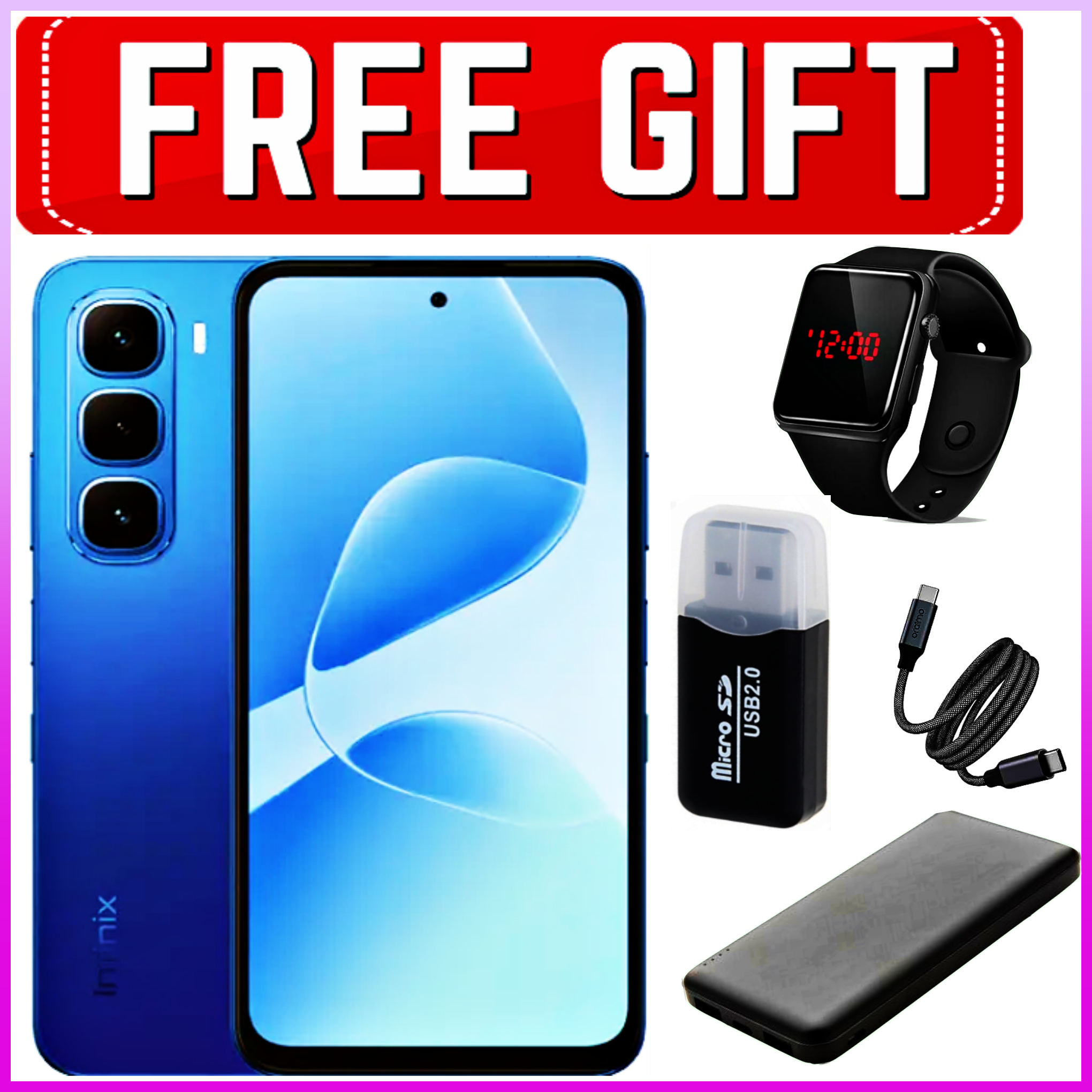 NEW ARRIVAL DEALS!!! Infinix Hot 60i 128GB+12(6+6)GB 6.7" 120Hz Screen 4G Phone Dual SIM 5160mAh Battery 45W Charging 50MP Camera Fingerprint Lock Android 15 G81 Smart AI smart Phones+FREEBIES