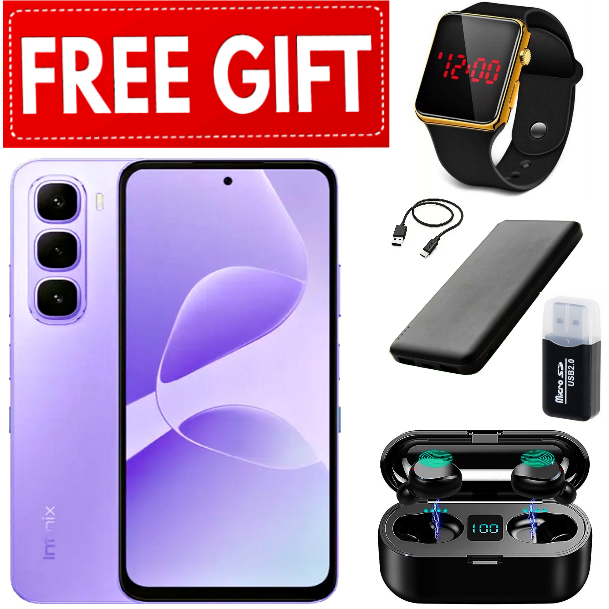 NEW ARRIVAL DEALS!!! Infinix Hot 60i 128GB+12(6+6)GB 6.7" 120Hz Screen 4G Phone Dual SIM 5160mAh Battery 45W Charging 50MP Camera Fingerprint Lock Android 15 G81 Smart AI smart Phones+FREEBIES