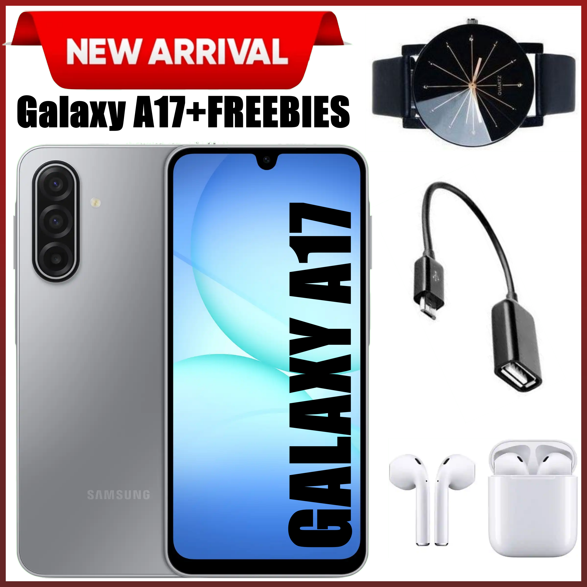 [BLACK NOVEMBER DEALS] Samsung Galaxy A17 5G 6.7'' 256 GB ROM + 8GB RAM 5000 mAh 50 MP+ 13 MP camera Android 15 Exynos 1330Octa-core Super AMOLED Fingerprint (side-mounted) smartphones+FREE GIFTS
