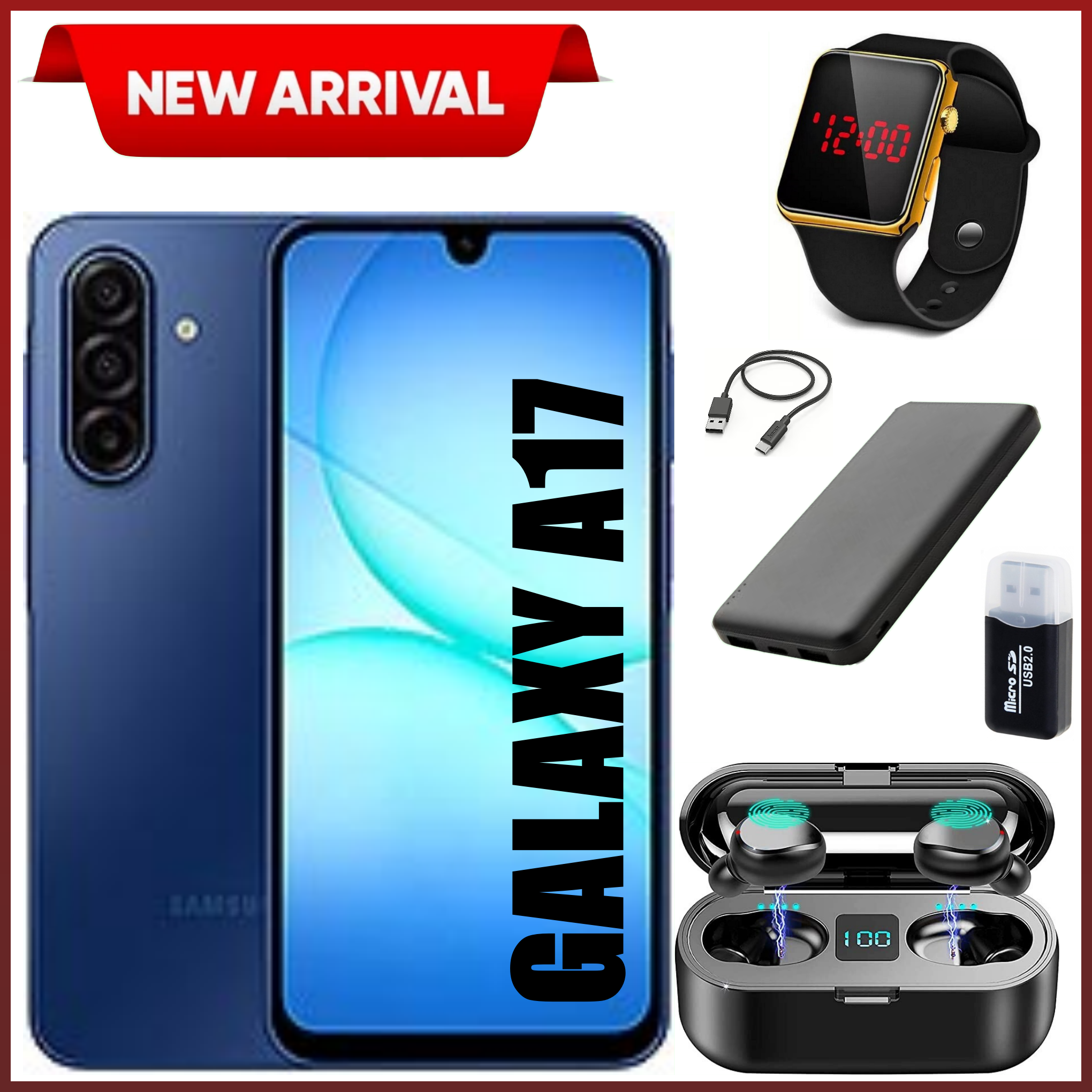 [BLACK NOVEMBER OFFERS] Samsung Galaxy A17 5G 6.7'' 128 GB ROM + 6 GB RAM 5000 mAh 50 MP+ 13 MP camera Android 15 Exynos 1330Octa-core Super AMOLED Fingerprint (side-mounted) smartphones+FREE GIFTS