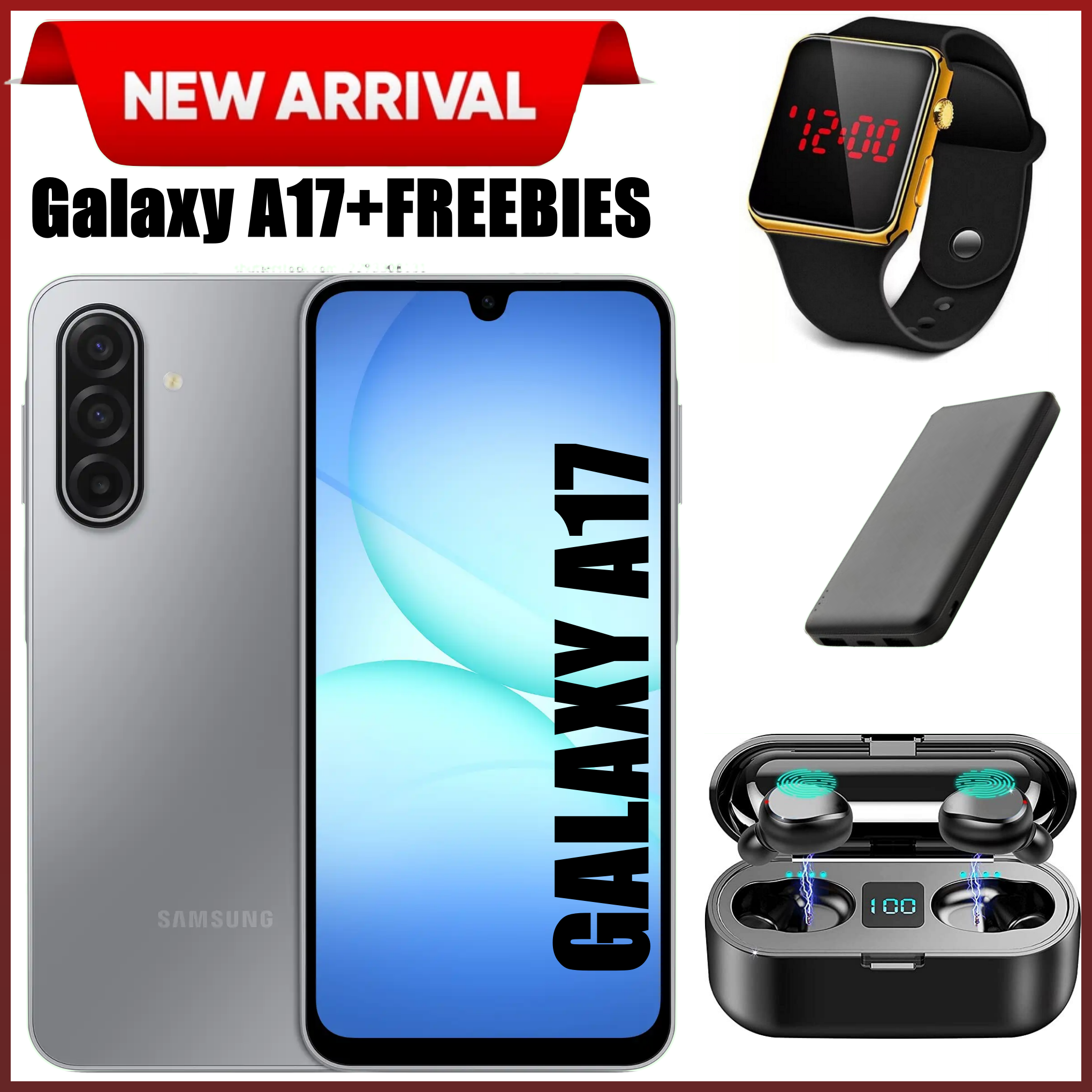 [BLACK NOVEMBER OFFERS] Samsung Galaxy A17 5G 6.7'' 128 GB ROM + 6 GB RAM 5000 mAh 50 MP+ 13 MP camera Android 15 Exynos 1330Octa-core Super AMOLED Fingerprint (side-mounted) smartphones+FREE GIFTS
