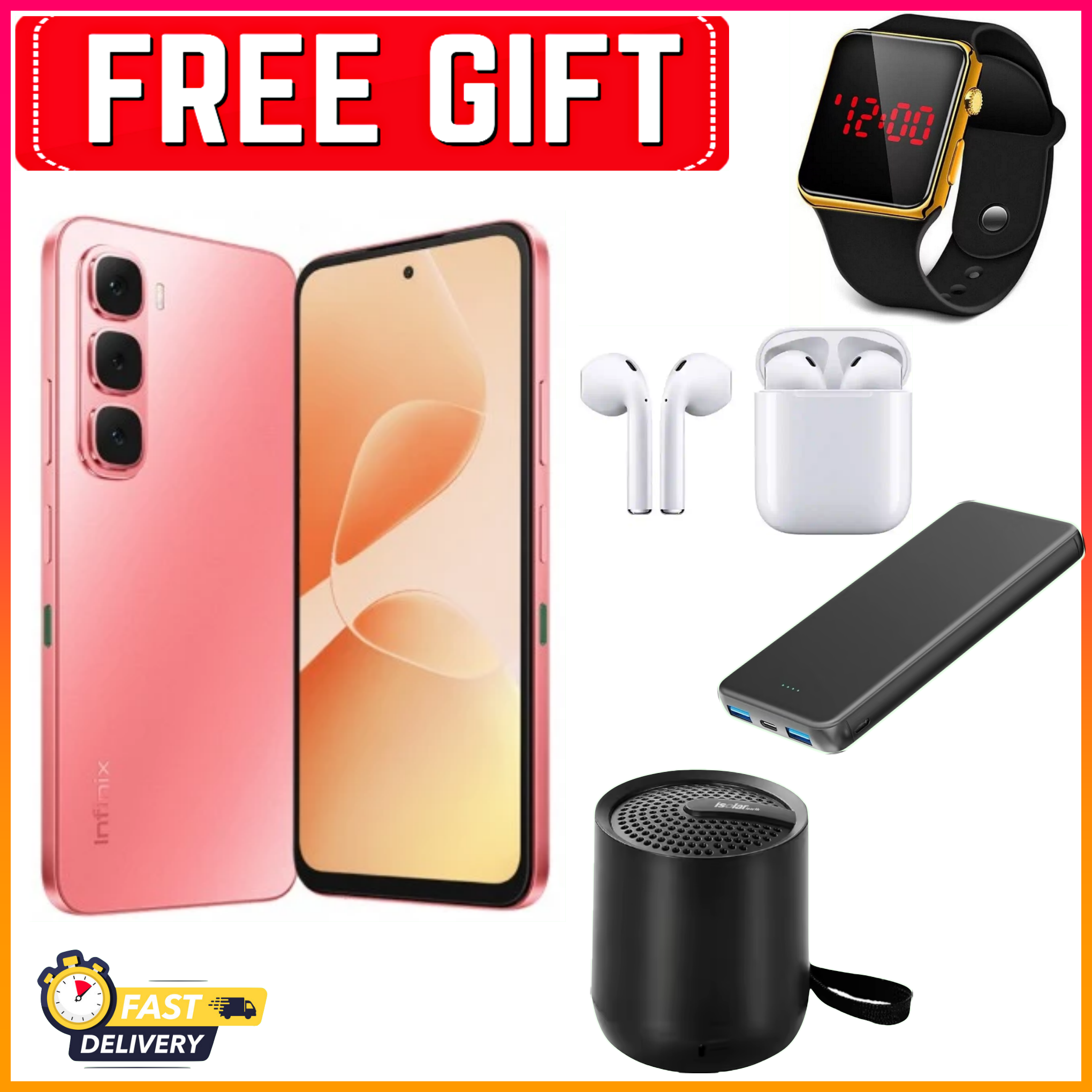FLASH SALE DEALS!!! Infinix Hot 60i 128GB/256gb+12(6+6)GB/16(8+8)GB 6.7" 120Hz Screen 4G Phone Dual SIM 5160mAh Battery 45W Charging 50MP Camera Fingerprint Lock Android 15 smart Phones+FREEBIES