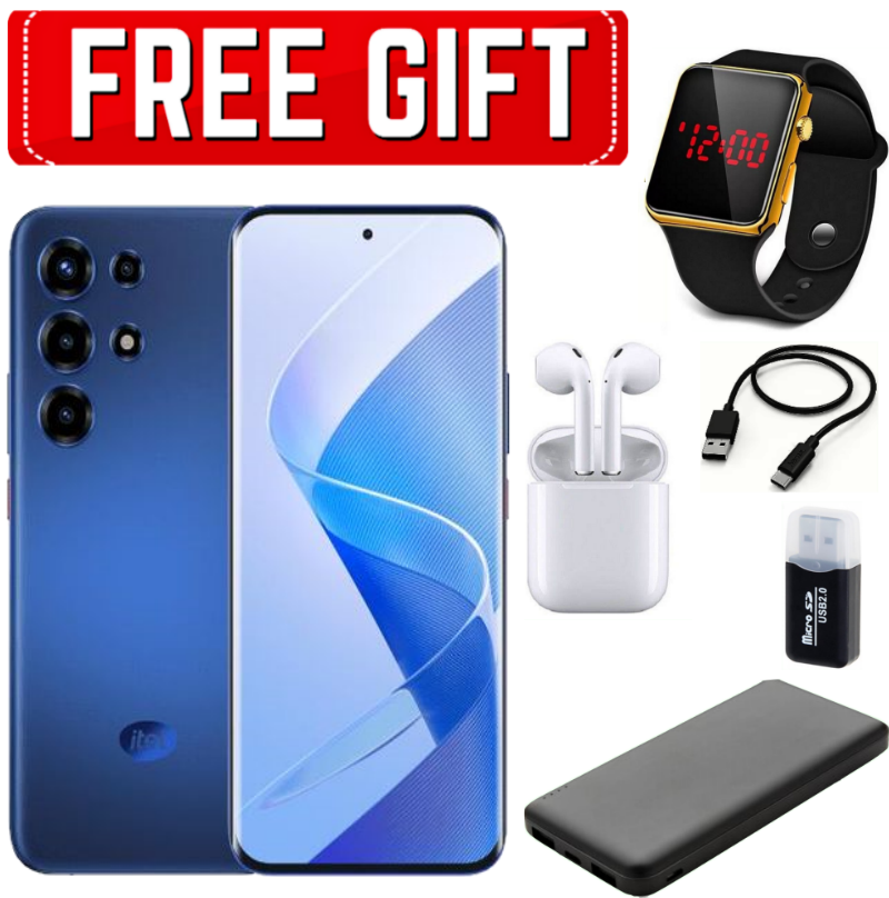DISCOUNT DEALS!!  Itel S26 Ultra 6.78" Curved Gorilla Glass - upto 16(8+8)GB RAM+256GB ROM, 6000mAh Battery, 50MP Rear & 32MP Selfie, Android 15, Dual SIM, Side Fingerprint - Smartphones+FREE GIFTS