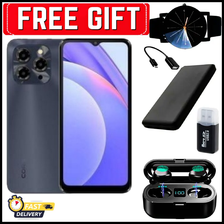 NEW ARRIVAL DEALS!!! Corn C16 Pro Max 6.6" Screen 64GB ROM+5GB (2+3 expanded)GB RAM, 5000mAh Battery, 13MP main & 8MP selfie camera, Finegrprint+Face Unlock, Android 12 - Smartphones+FREE GIFTS