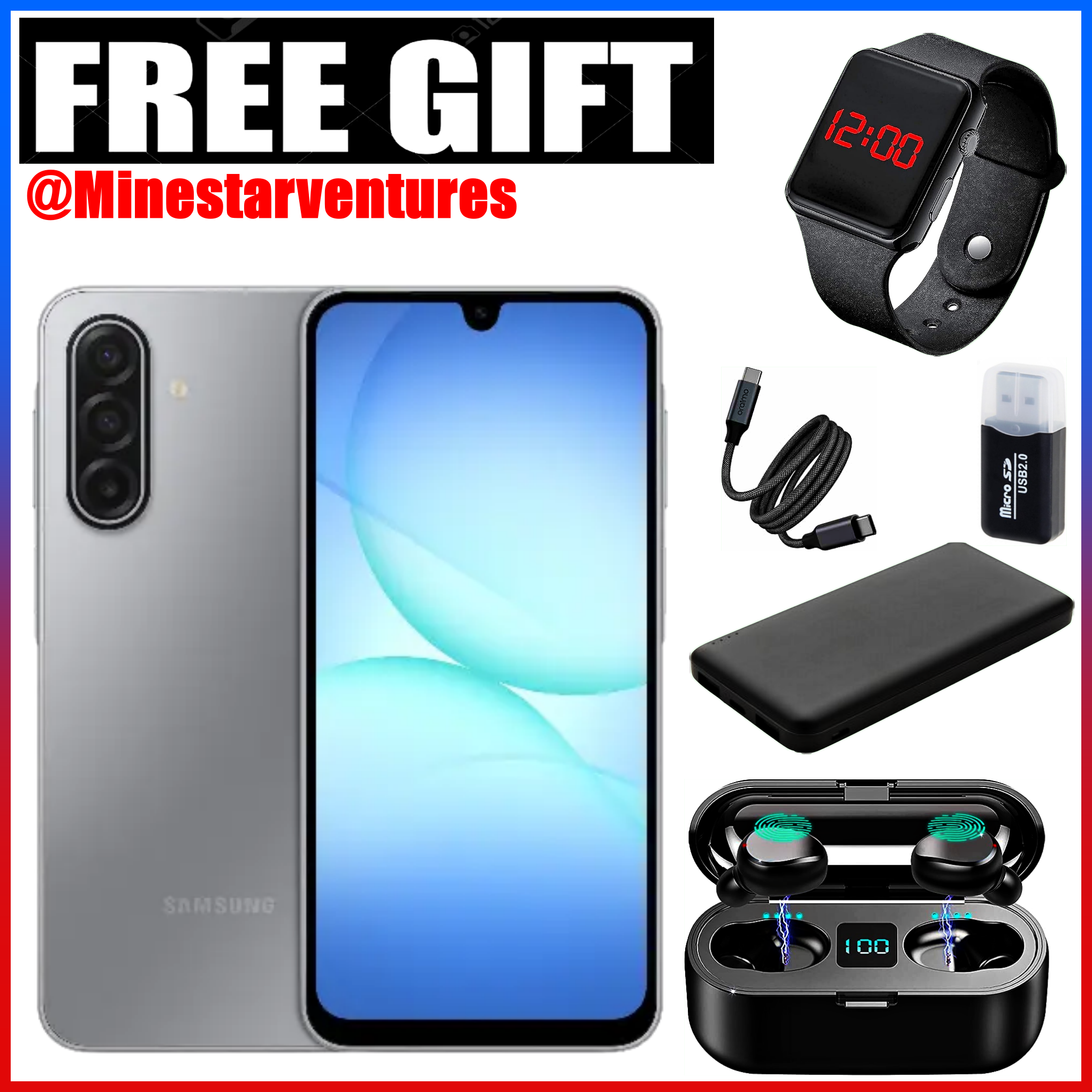 LIMITED OFFERS!! ]]New Arrival Samsung Galaxy A17 256GB+8GB 6.7" Super AMOLED Display Mediatek Helio G99 50MP Triple Camera Android 15 5000mAh 25W Type-C Charge AI Samsung A17 Smart Phones +FREEBIES