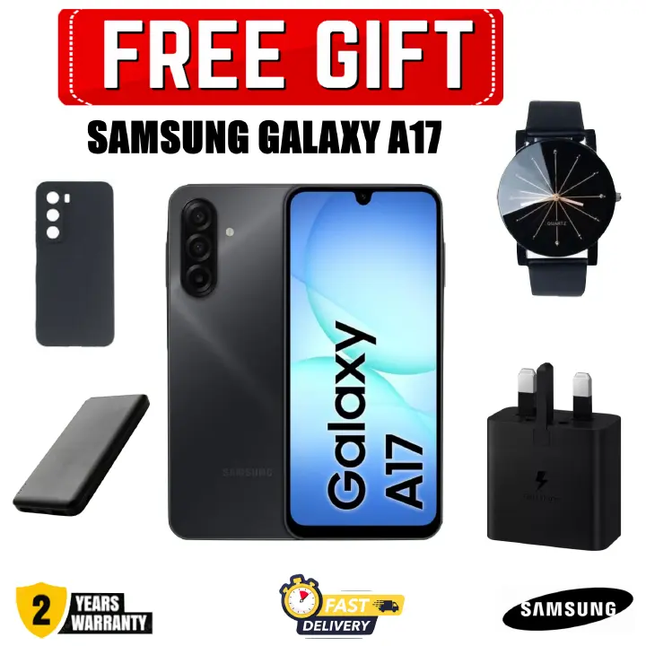 LIMITED OFFERS!! Samsung Galaxy A17 128GB/256GB+4GB/6GB/8GB 6.7" Super AMOLED Display Mediatek Helio G99 50MP Triple Camera Android 15 5000mAh 25W Type-C Charge AI Smart Phones phone+ FREEBIES