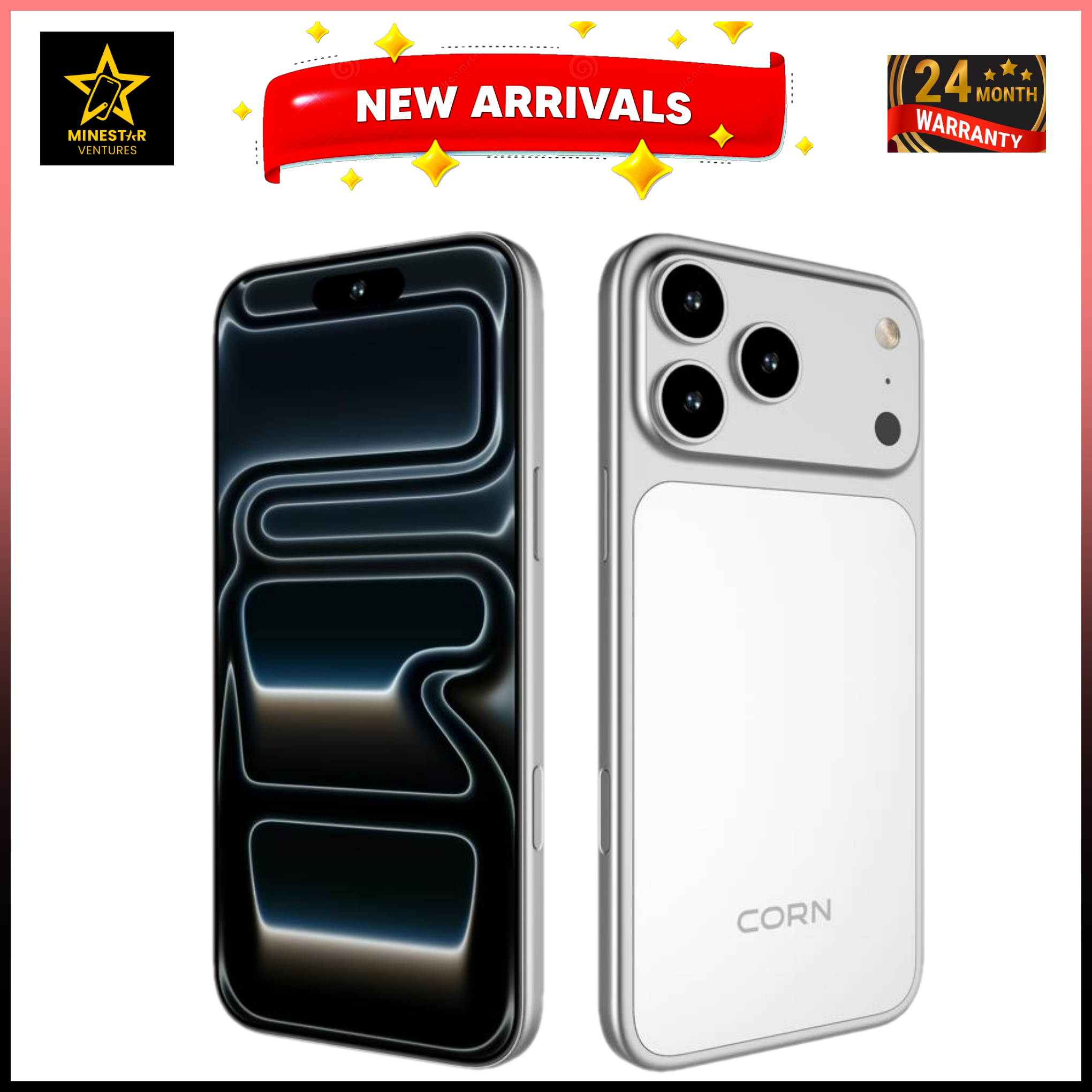 CORN Cphone c17 Pro Max Android 14 smartphone 64GB Rom +5(2+3GB) Ram 6.6 inches IPS LCD screen display 5000mAh battery capacity OCTA-CORE 13mp dual main camera+ 8mp selfie android smartphone