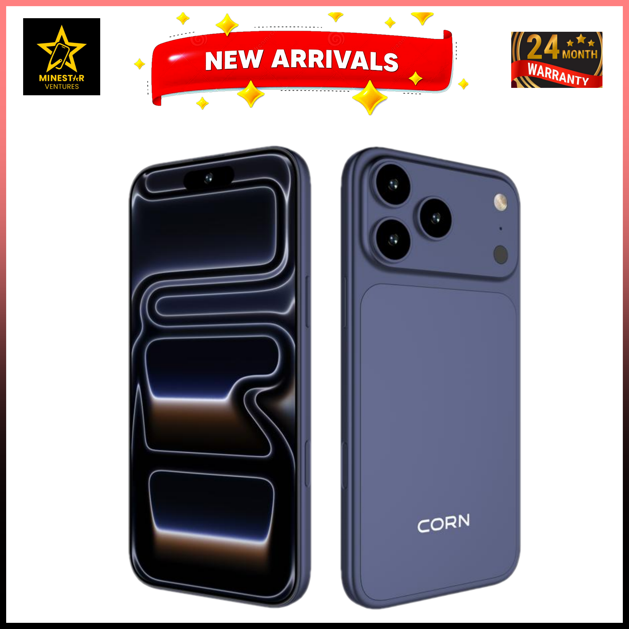 CORN Cphone c17 Pro Max Android 14 smartphone 64GB Rom +5(2+3GB) Ram 6.6 inches IPS LCD screen display 5000mAh battery capacity OCTA-CORE 13mp dual main camera+ 8mp selfie android smartphone