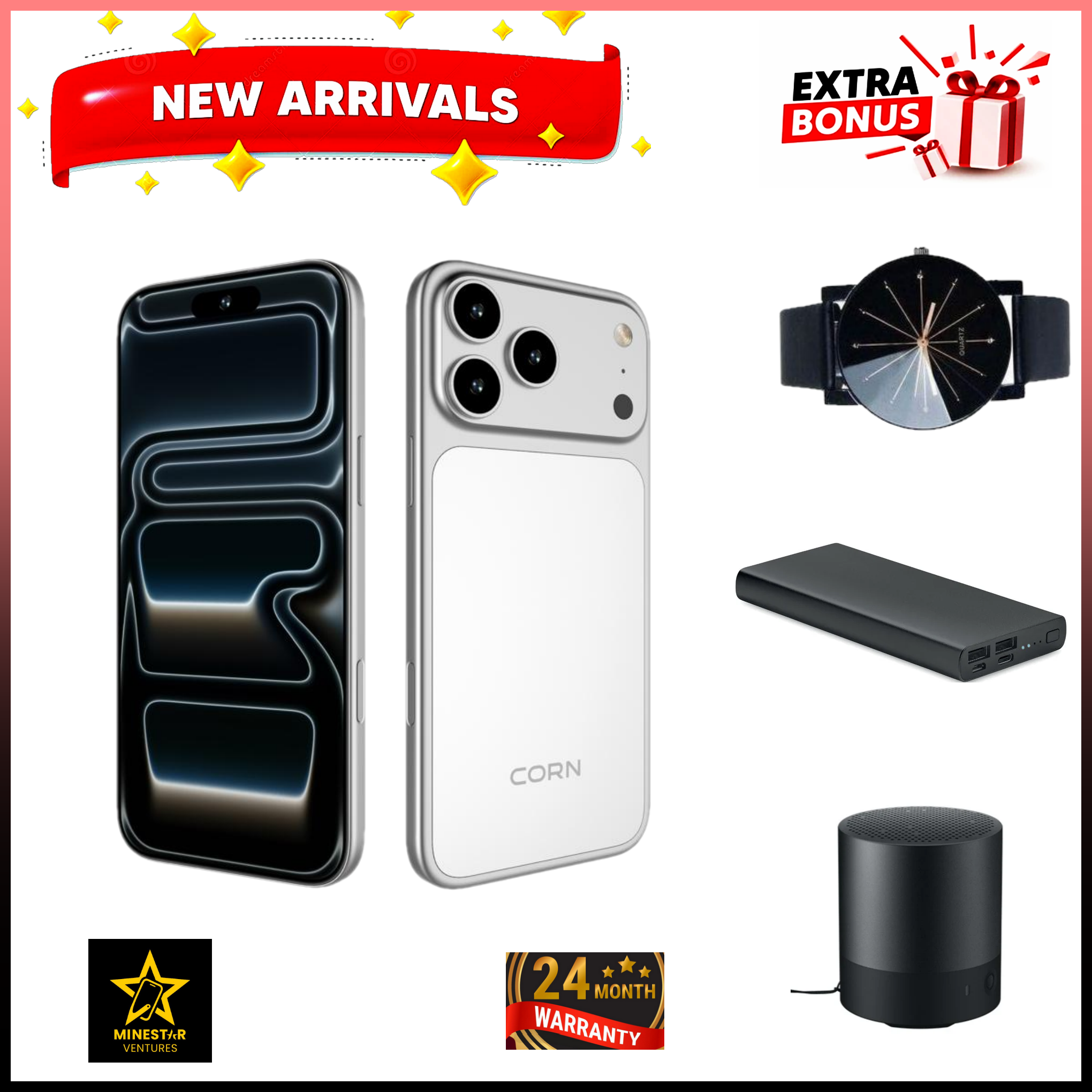 CORN Cphone c17 Pro Max Android 14 smartphone 64GB Rom +5(2+3GB) Ram 6.6 inches IPS LCD screen display 5000mAh battery 13mp dual main camera+ 8mp selfie  smartphone+FREEBIES
