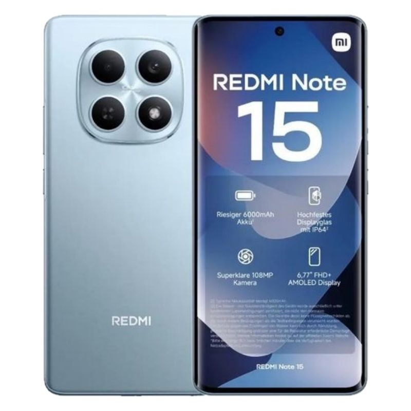 NEW ARRIVAL DEALS!! Redmi Note 15 4G - 256GB ROM+8GB RAM 120Hz 6.77" AMOLED Display 6000mAh Battery 108MP Rear & 20MP Selfie Camera Android 15 33W Fast Charging On-screen Fingerprint Sensor