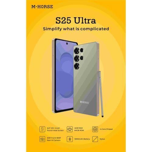 HOT DEALS!!!M-HORSE S25 Ultra 6.6'' HD + incell 4GB RAM + 64GB ROM 5MP Front camera +8MP Rear camera 5000mAh battery capacity with stylus pen side fingerprint UNLOCK Android 14 phone smartphone
