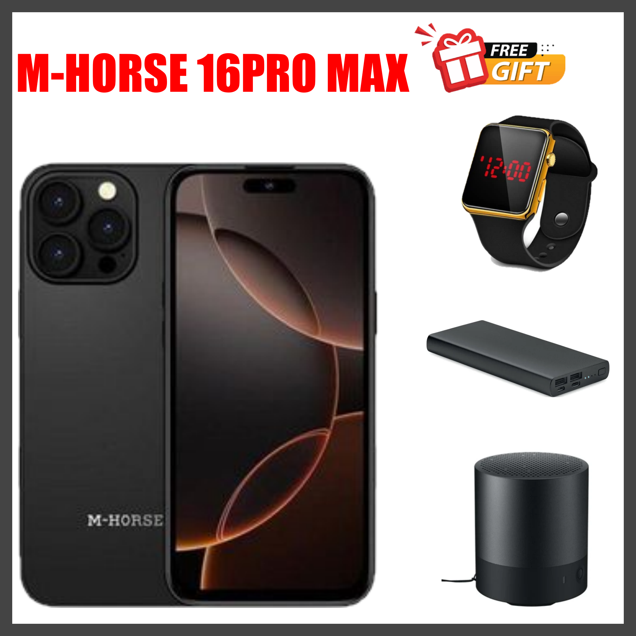HOT DEALS!!M-HORSE M16 Pro Max 6.6'' HD + incell 4GB RAM + 64GB ROM 5MP Front camera +8MP Rear camera 5000mAh battery capacity side fingerprint UNLOCK Android 14 phone smartphoneM-HORSE M16 Pro Max 6.