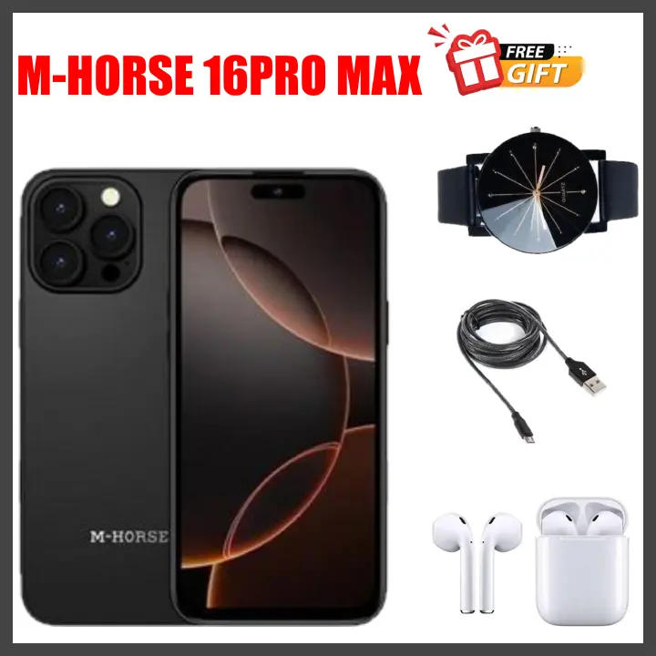HOT DEALS!!M-HORSE M16 Pro Max 6.6'' HD + incell 4GB RAM + 64GB ROM 5MP Front camera +8MP Rear camera 5000mAh battery capacity side fingerprint UNLOCK Android 14 phone smartphoneM-HORSE M16 Pro Max 6.