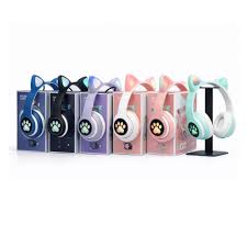 DISCOUNT DEALS!!  Cat STN-28 Pro Headphones - LED Light Cat Ears, 7-Hrs Playtime, Bluetooth Wireless & Wired Mode, TF Card Support, Built-in Microphone, Noise Cancellation, - Headphones+FREE GIFT