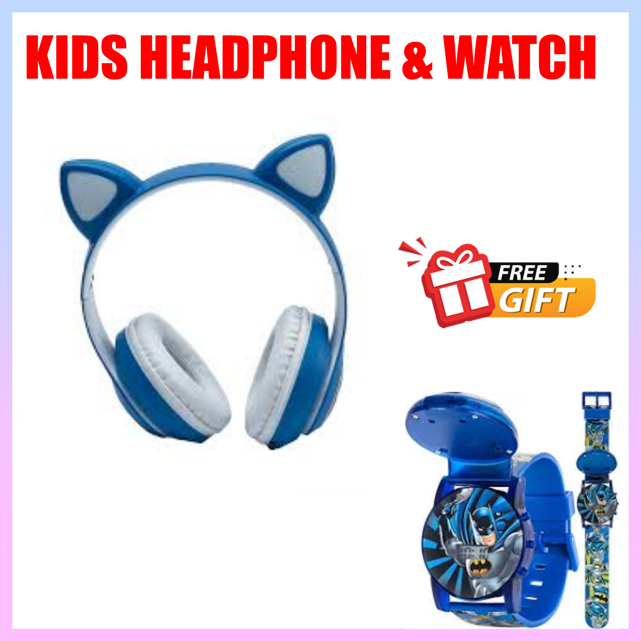 DISCOUNT DEALS!!  Cat STN-28 Pro Headphones - LED Light Cat Ears, 7-Hrs Playtime, Bluetooth Wireless & Wired Mode, TF Card Support, Built-in Microphone, Noise Cancellation, - Headphones+FREE GIFT