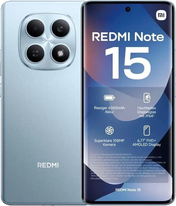 NEW ARRIVAL DEALS!! XIAOMI Redmi Note 15 4G - 128GB ROM+6GB RAM 120Hz 6.77" AMOLED Display 6000mAh Battery 108MP Rear & 20MP Selfie Camera Android 15 33W Fast Charging On-screen Fingerprint Sensor