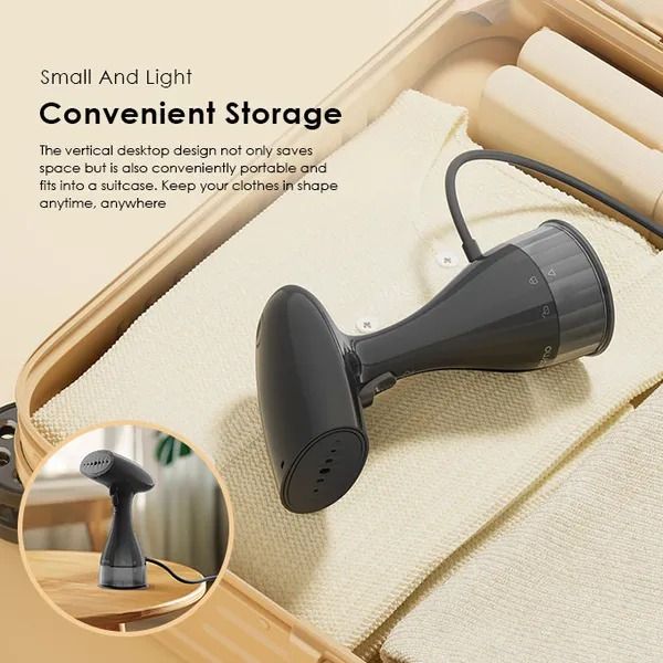 Limited Offers!! oraimo SmartSteamer 1500W Handheld Garment Steamer Continuous Steam Output Easy Hanging Ironing Small and Light Detachable Water Tank