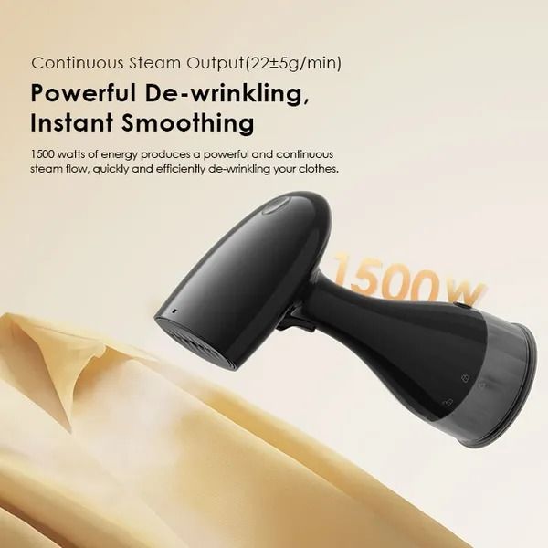 Limited Offers!! oraimo SmartSteamer 1500W Handheld Garment Steamer Continuous Steam Output Easy Hanging Ironing Small and Light Detachable Water Tank