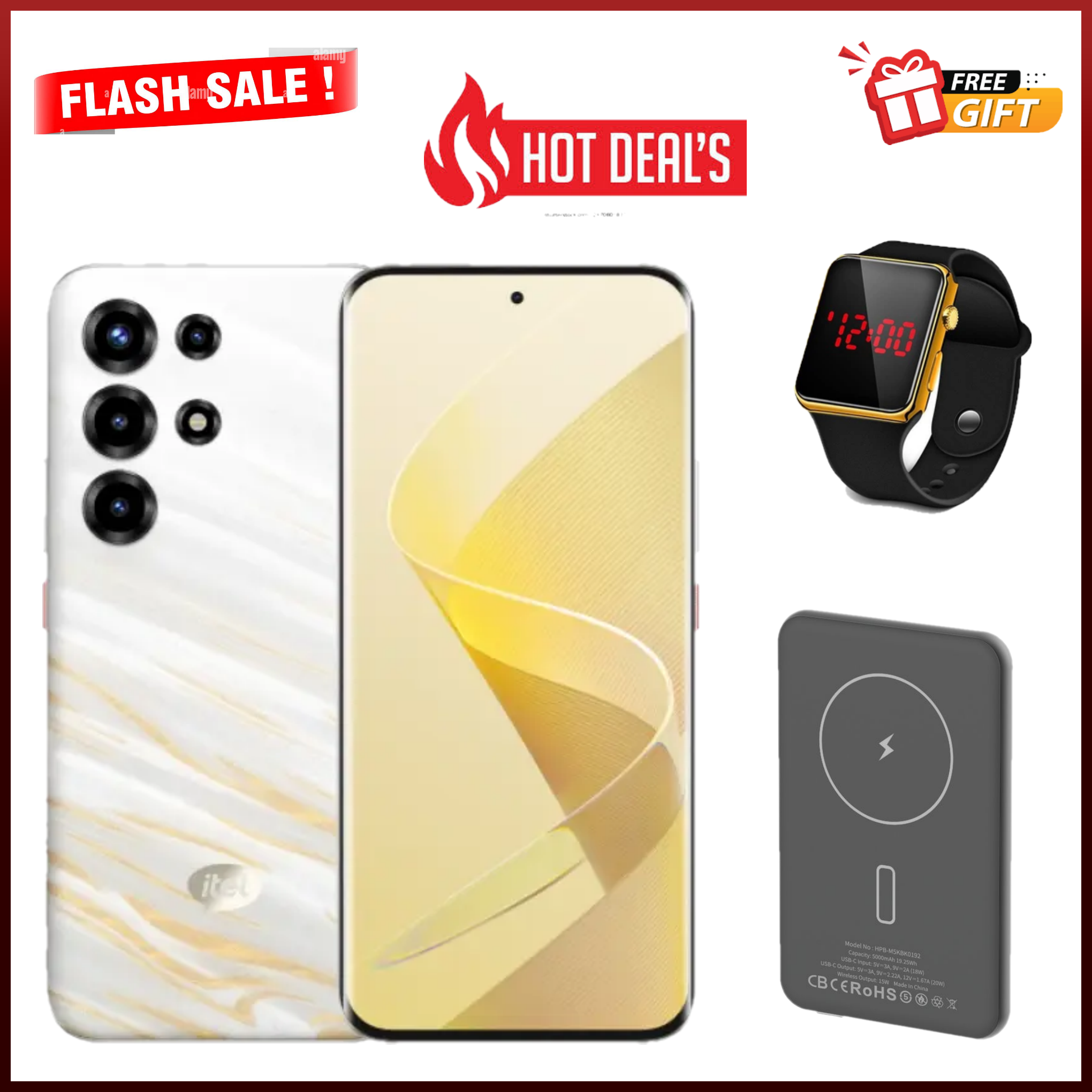 DISCOUNT DEALS!!  Itel S26 Ultra 6.78" Curved Gorilla Glass - upto 16(8+8)GB RAM+256GB ROM, 6000mAh Battery, 50MP Rear & 32MP Front Camera, Android 15, Dual SIM, 18W, Side Fingerprint - Smartphones